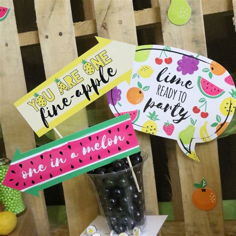 Tutti Fruity Photo Booth Props Frutti Summer Photo Booth Etsy