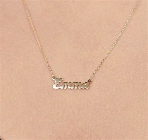 14k Gold Custom Name Necklace Personalized Name Necklace Etsy