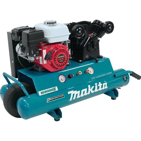 Makita 10 Gal 55 Hp Portable Gas Powered Twin Stack Air Compressor