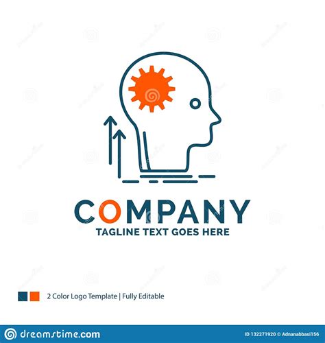 Mind Creative Thinking Idea Brainstorming Logo Design Blue Stock