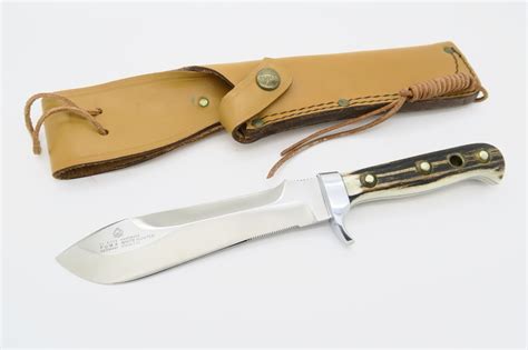 1990 Puma 11 6375 White Hunter Solingen Germany Stag Fixed Blade