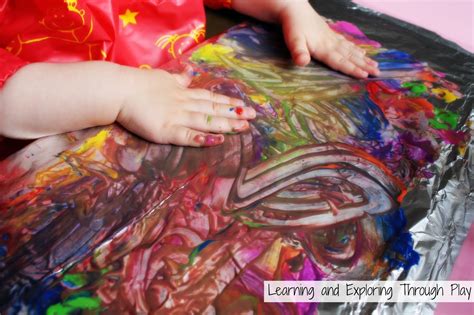 Learning And Exploring Through Play Easy Art For Kids Painting On Foil