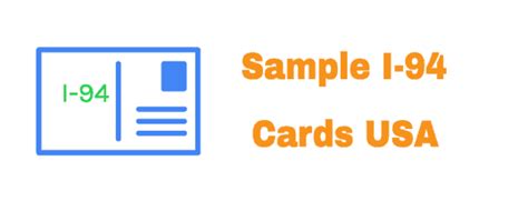 Sample I 94 Form Usa Arrival Departure Record Form I 94 Explained