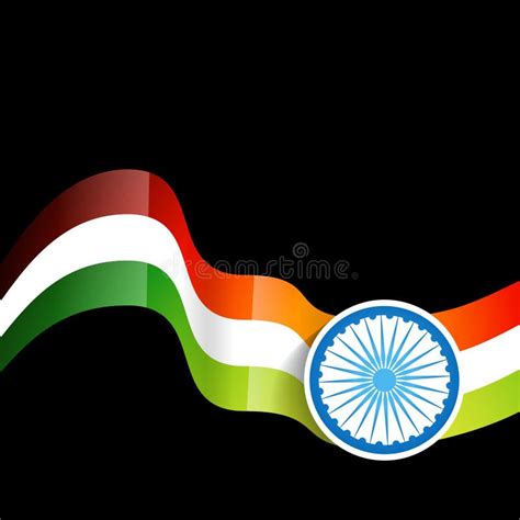 Wave Style Indian Flag Stock Vector Illustration Of Creative 32420765