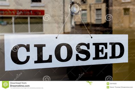 Shop Closed Stock Photo Image Of Signs Close Closed 25916020