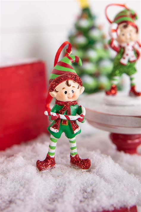 4 Resin Jolly Elf Ornament Decorators Warehouse