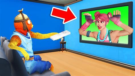 He Was Hiding In The Tv Fortnite Hide And Seek Youtube