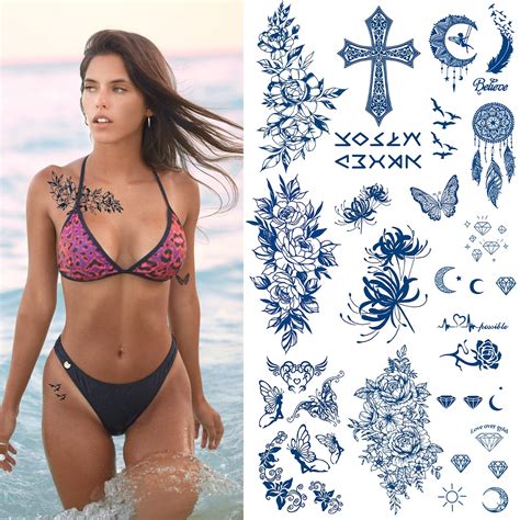Buy Aresvns Semi Permanent Tattoos For Women And Girls Waterproof Temporary Tattoos Long Lasting