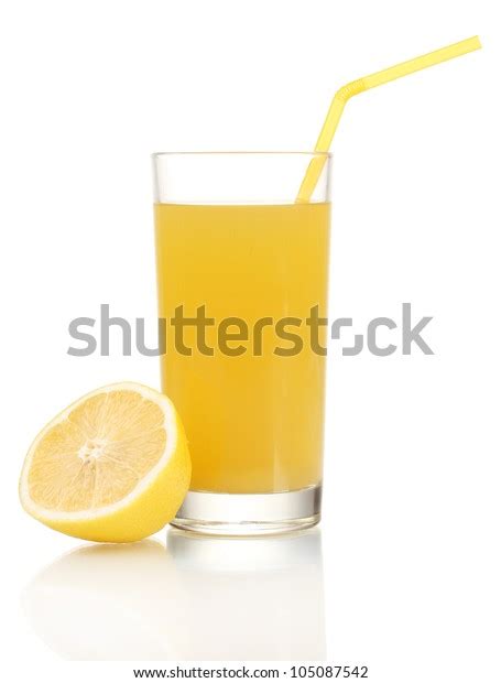 Lemon Orange Juice Isolated On White Stock Photo 105087542 Shutterstock