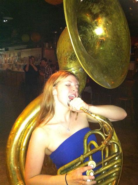 Girl In Sousaphone Tuba Pictures Sousaphone Horns Loud Instrumental