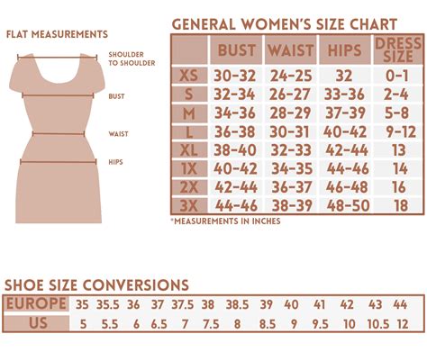 Women Clothes Sizes Conversion Chart