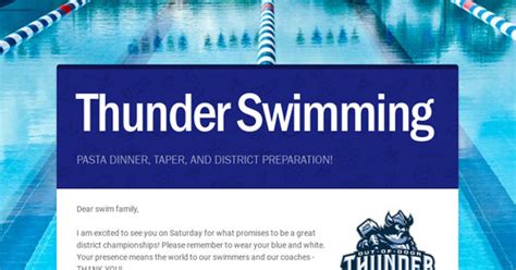 Thunder Swimming Smore Newsletters