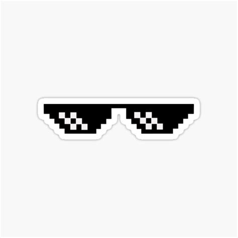 Thug Life Meme Sunglasses Vectors Sticker Sticker For Sale By Josieangell Redbubble