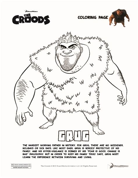 Choose your croods coloring page and color it quickly. Grug croods coloring pages - Hellokids.com