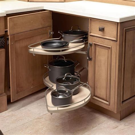 Do you suppose upper kitchen corner cabinet solutions seems to be nice? Contemporary Beautifully Curved Shelves That Give Corner ...