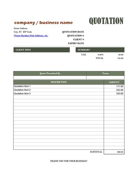 Download 18 Get Template For Business Quotation Png 