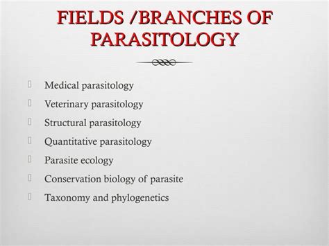 Basic Introduction To Parasitology Ppt