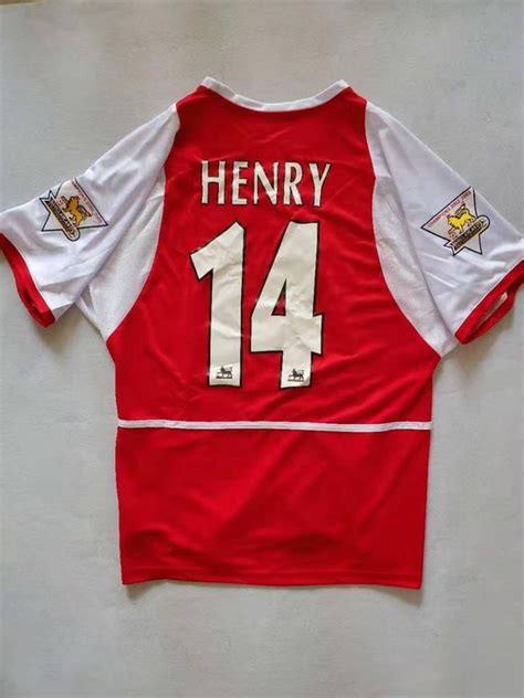 2002 2003 Arsenal Henry 14 Soccer Jersey Home Vintage Henry Etsy