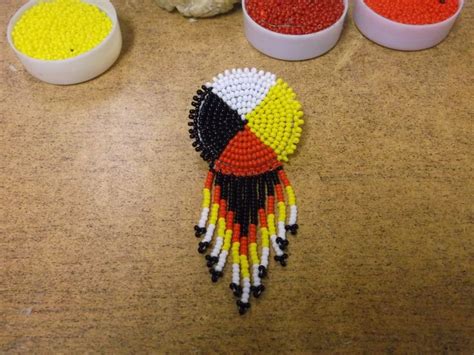 Medicine Wheel Pinnative American Beadworkbeaded Pinunique Medicine