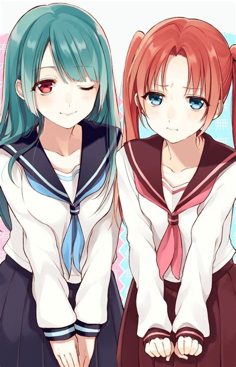 Download 720x1280 Wallpaper School Dress Friends Anime Girls