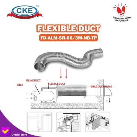 Promo Aluminium Selang Flexible Ducting Semi Rigid 6 Inch 15 Cm 3