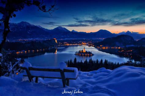 Photo Gallery Lake Bled Draped In Winter White In The Winter