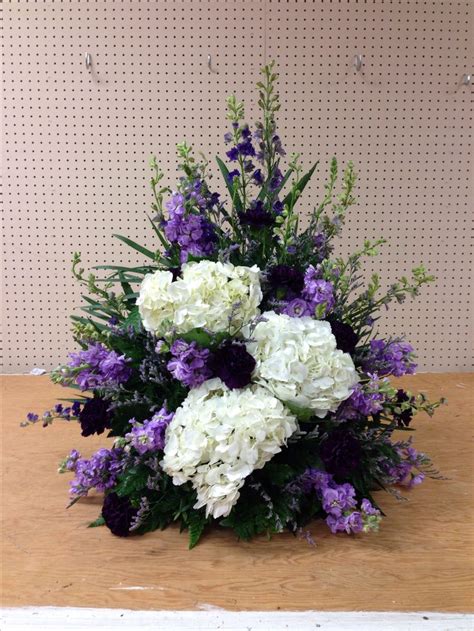 Maybe you would like to learn more about one of these? Purple and white alter arrangement for church with ...