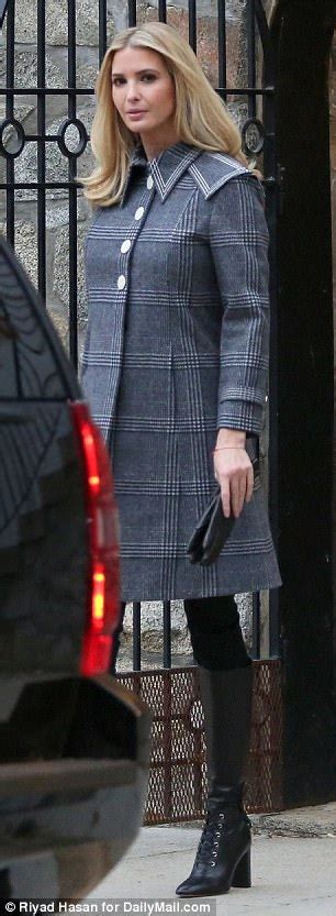 Ivanka Trump Leaves Her Dc Home In A Plaid Coat Daily Mail Online