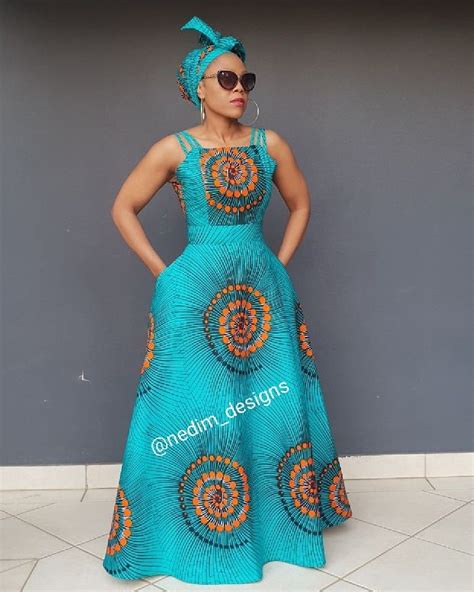 African Print Maxi Dress Nedimdesigns 27829652653 African Fashion
