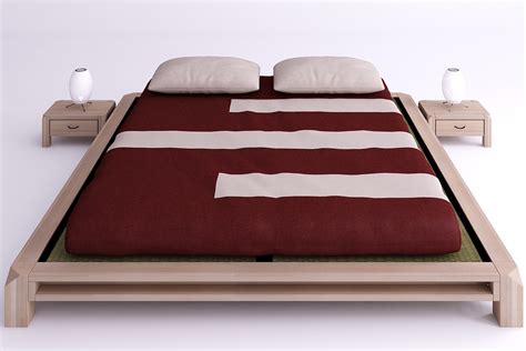 Smart bed with multifunction bluetooth massage tatami big. Tiefliegendes, japanisches Bett Aiko mit Tatami oder ...
