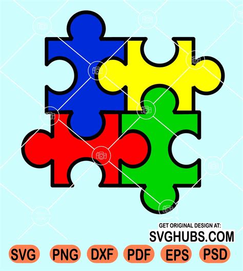 Autism Awareness Puzzle Piece Svg Puzzle Png Jigsaw Svg Puzzle Piece