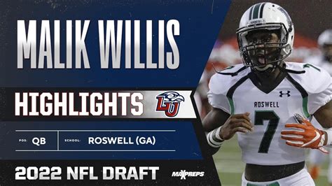 2022 Nfl Draft Prospect Libertys Malik Willis High School Football Highlights Youtube