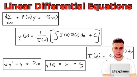 First Order Linear Differential Equations Integrating Factors 3