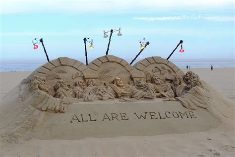 Sand Sculpture On The Beach In Oc Ocean City Md Sand Sculptures Sand