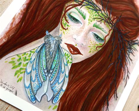 Moth Art Printgoddess Art Printethereal Goddess Art Etsy UK