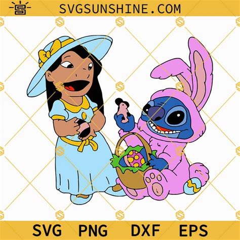 Lilo And Stitch Happy Easter Day Svg Stitch Easter Svg Lilo And