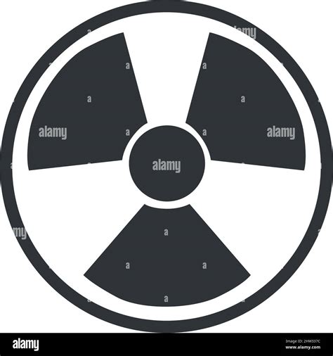 Radioactive Hazard Symbol Danger Radiation Levels Sign Isolated On