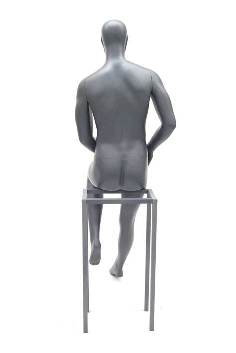 Egghead Male Mannequin In Sitting Pose Grey Mannequin Madness