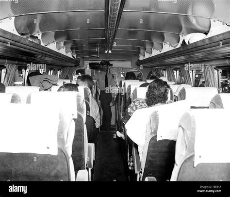 Vintage Greyhound Bus Inside Black And White Stock Photos And Images Alamy