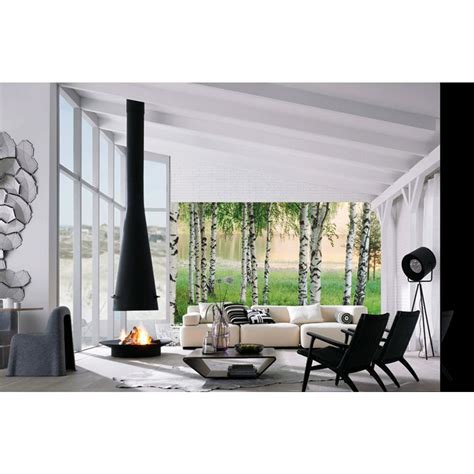 Ideal Decor 100 In X 144 In Nordic Forest Wall Mural