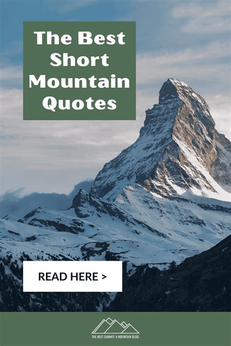 My Favorite Short Mountain Quotes Spectacular Sayings The Next