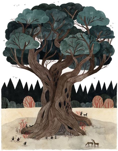 The Council Tree By Carson Ellis Tree Illustration Illustration Art