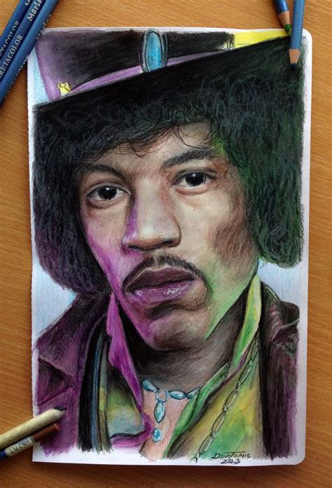 Jimi Hendrix Color Pencil Drawing By Atomiccircus On Deviantart Color