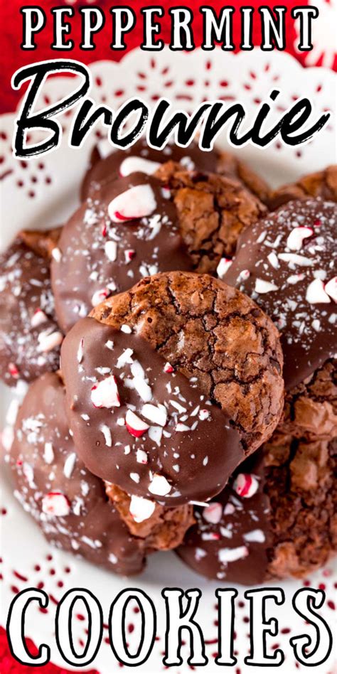 Peppermint Brownie Mix Cookies Recipe Sugar And Soul