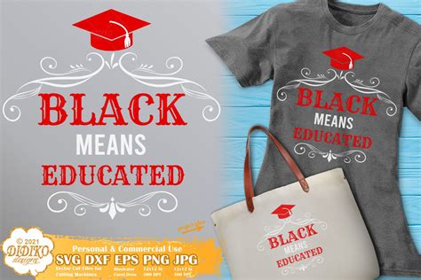 Black And Educated Svg 3 Afro Woman Graduation Svg Didiko Designs
