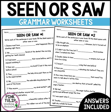 A Printable Worksheet With The Wordssee Or Sawon It