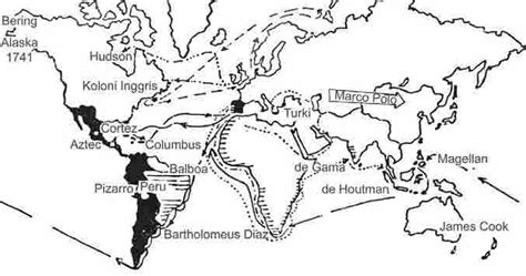Adapun sebab dan tujuan bangsa eropa ke dunia timur adalah sebagai berikut : Gambar Peta Bangsa Eropa Ke Indonesia - Silvy Gambar