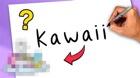 CÓmo Convertir Palabra Kawaii En Dibujo Increíble Truco Youtube
