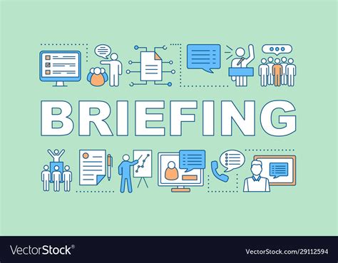 Briefing Concept Icon Royalty Free Vector Image