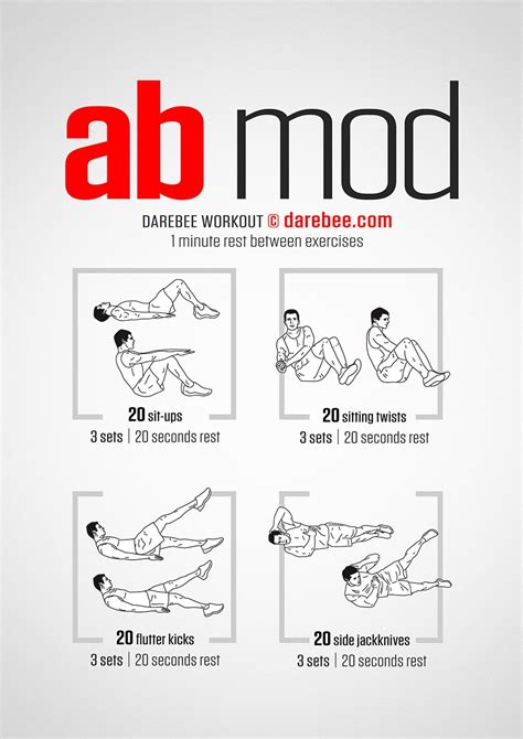 Ab Mod Workout With Images Abs Workout Six Pack Abs